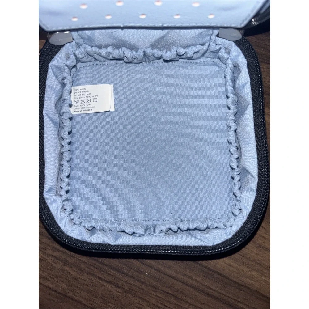 NWT $40 Baggallini Travel Jewelry Box Black Cheetah Embossed Zip Organizer Case